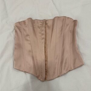 Zara corset top in ballet pink color. Size S never worn but has flaws.